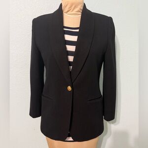 Fundamental Things Wool Blazer Black Jacket size 4P